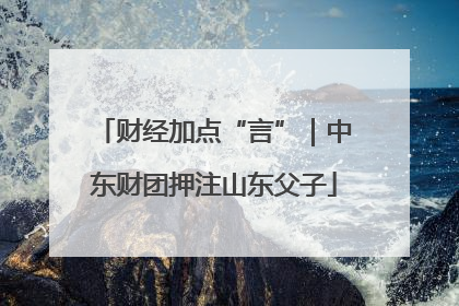 财经加点“言”｜中东财团押注山东父子
